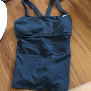nike grey tankini top